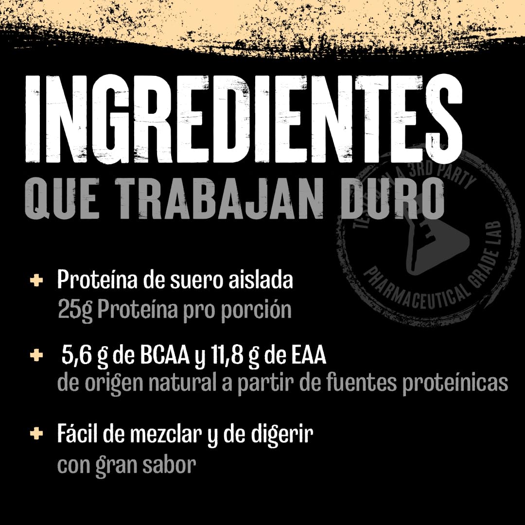 ANIMAL Isolate Whey Protein Pulver (cookies and cream) – con 25 g de proteína y 4,6 g de BCAA para el desarrollo muscular, batido de proteínas con aislados y diversos aminoácidos – 2,3kg