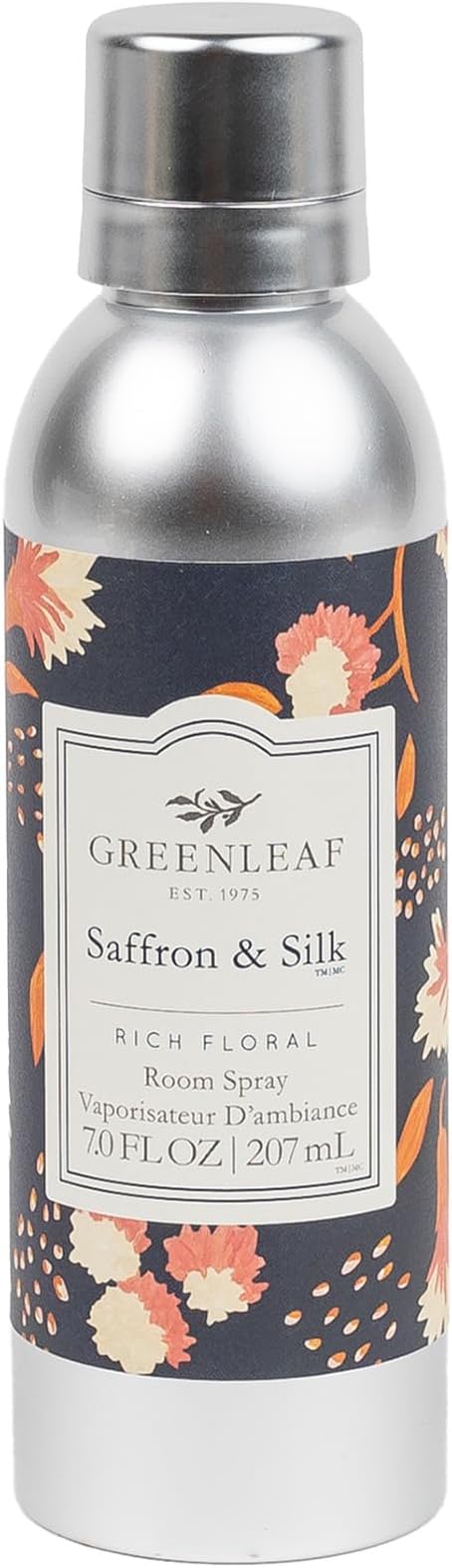 Greenleaf Gifts Saffron & Silk Scented Room Air Freshener Spray | Non-Aerosol 7 oz Spray | Scented Air Freshener for Home | Home Fragrance for Bedroom & Bathroom
