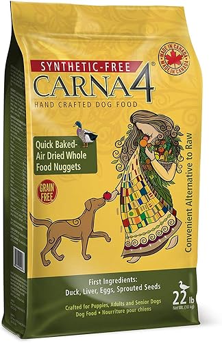 CARNA4 All Life Stages - Alimento seco para perros con fórmula de pato (22 libras)