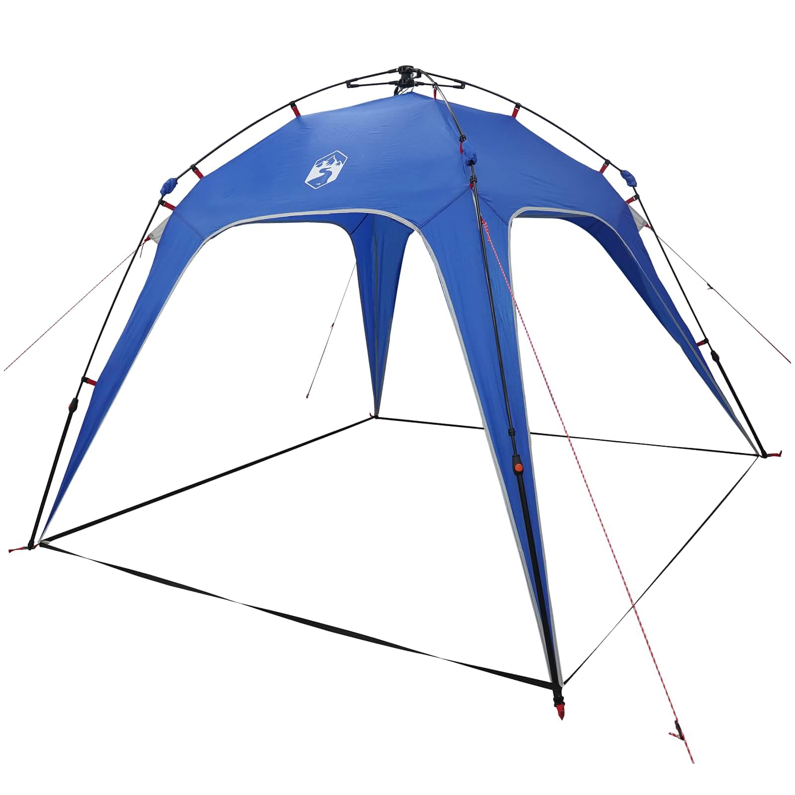 Tienda de campaña instantánea moderna para 4 personas con marco de acero resistente, práctico kit de camping que incluye cuerdas tensoras y estacas