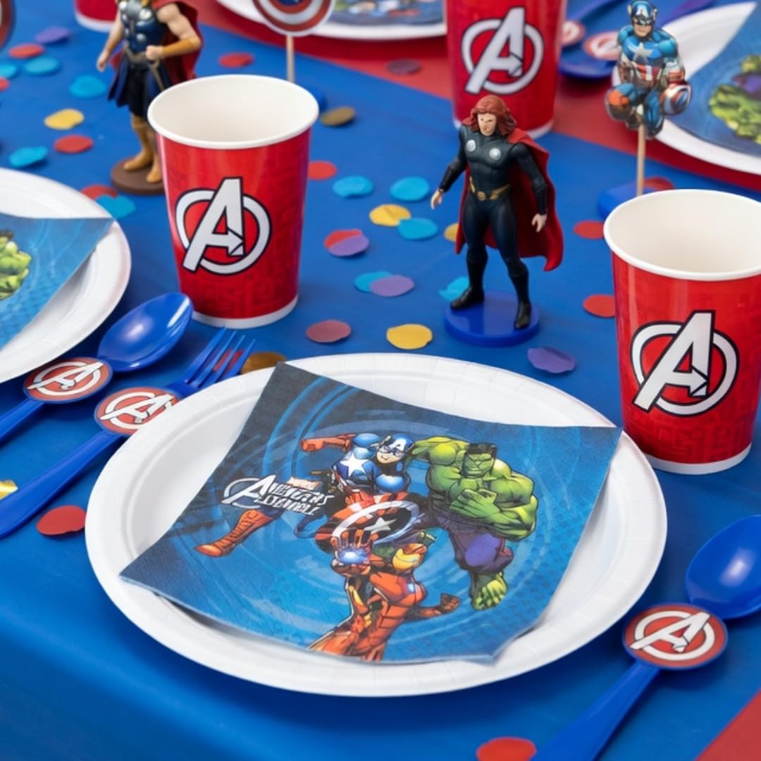 Wanna Party Superhero Inspired Theme Paper Napkins (20 Pcs) | Comic Style Superhero Birthday Napkins for Kids | Superhero Theme Party Tableware for Birthday Decoration & Celebration Supplies 4