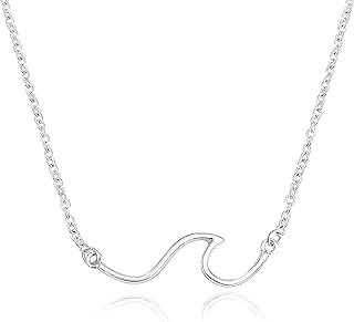 Line Ocean Wave Necklace Ocean Sea Jewelry