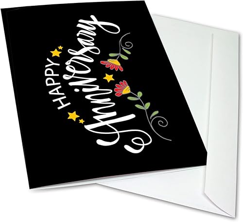 Miniatura 2 de Small World Greetings Tarjeta grande de feliz aniversario del grupo, interior en blanco con sobre, 11.75 x 9 pulgadas, perfecta para familiares,