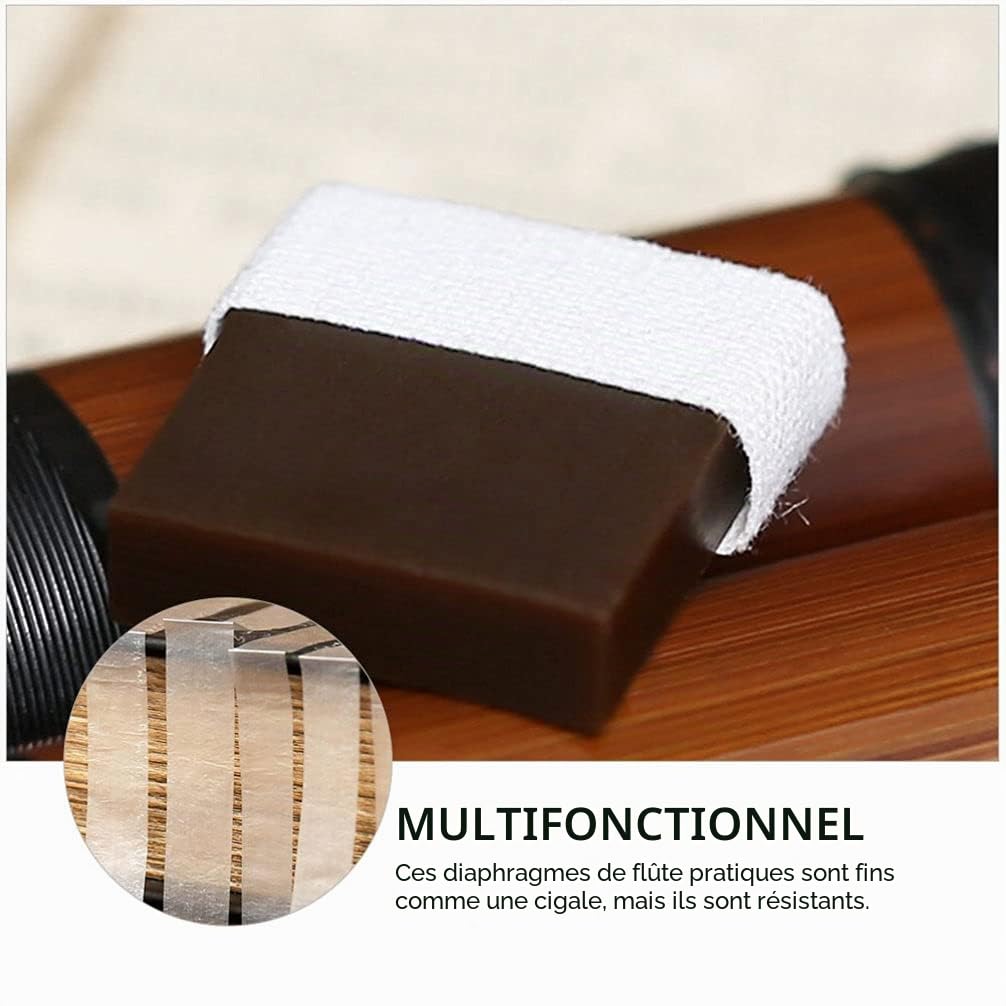 Dizi Membrane avec fournitures d'entretien pour instrument – Colle à membrane traditionnelle pour flûte musicale – Couleurs assorties