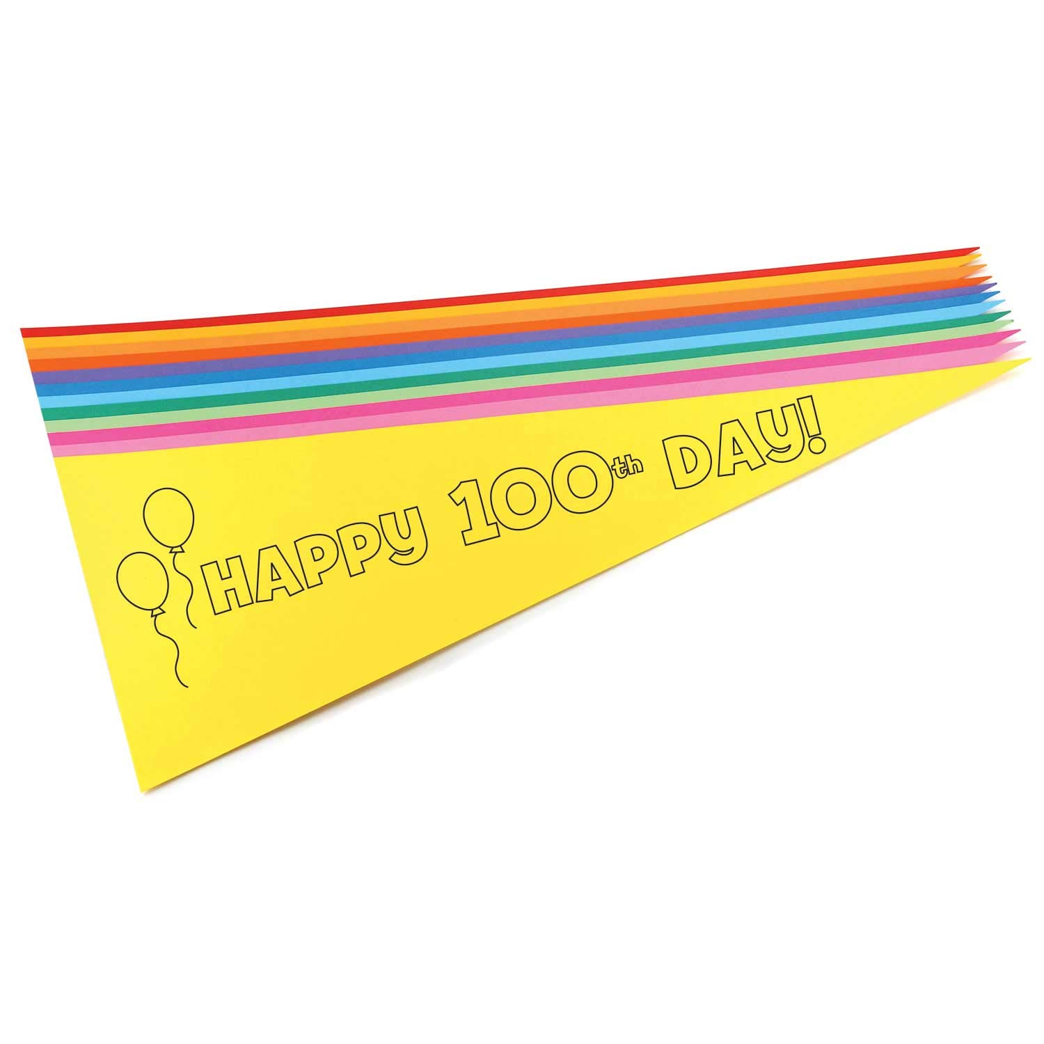 Papier Happy 100th Day en lot de 36 pour activités manuelles et ateliers créatifs en classe