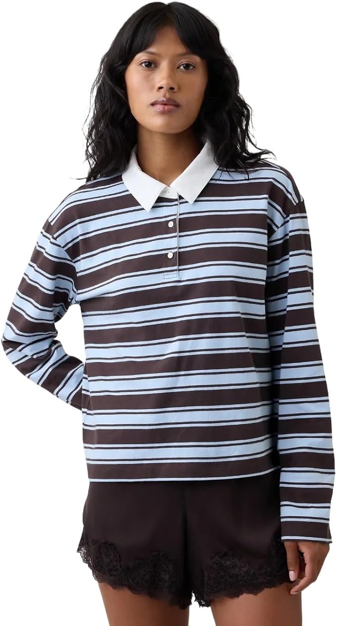 Gap Women's Long Sleeve Rugby Polo