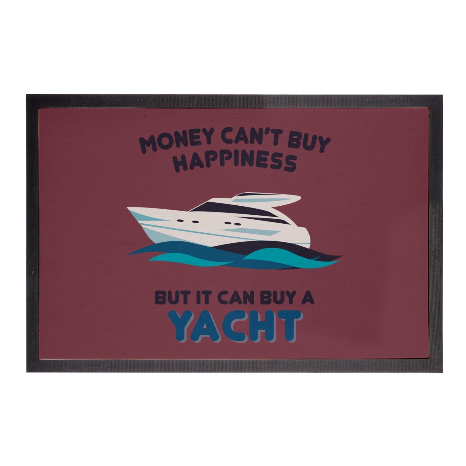 Paillasson rouge Yacht tapis d'entrée original de luxe 60x40cm Luxury Boat