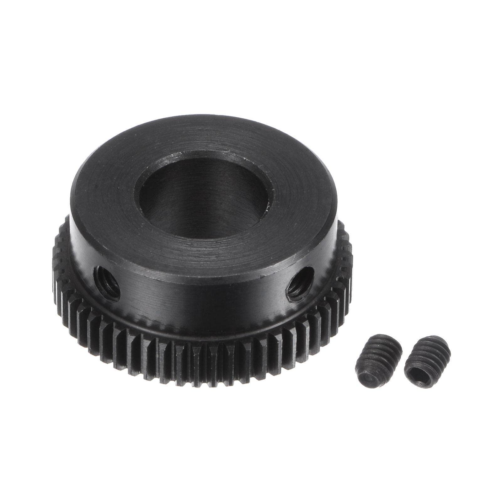 Tool parts 0.5 Mod 55T 12mm Bore 28.5mm Outer Dia 45# Carbon Steel Motor Pinion Gear Set