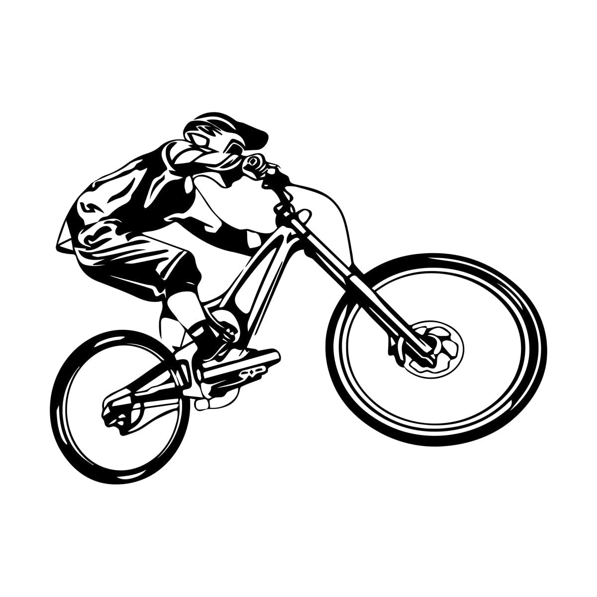 Lzhouting Wall Stickers 2967 Trick Sport Mountain Bike Wall Decal Kids Room Bedroom Extreme Biking Bmx Bicycle Wall Sticker Playroom Home Small - 30X40cm