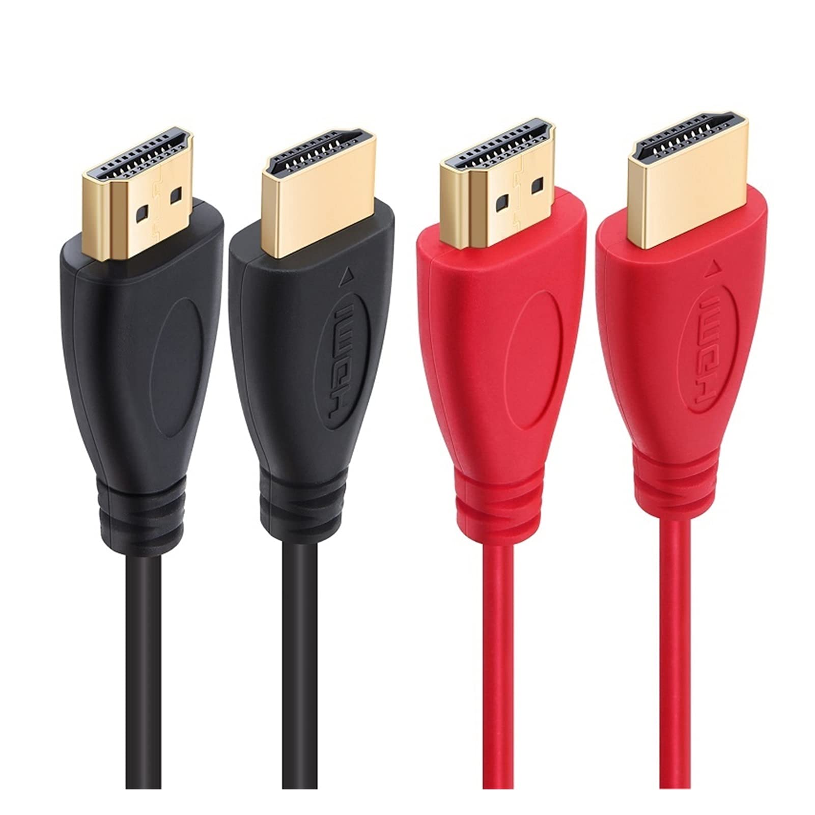 Worship HDMI.Kabel 10 sztuk/partia 2.0 1.4 Obsługa 4K*2K 60 HZ 1080P 3D pozłacane kabel wysokiej prędkości HD TV XBOX PS3 komputer (Color : Red, Length : 2m)