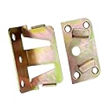 SENRISE 2 Pcs Bed Rail Fittings, Metal Bracket Fasteners for Wood Bed, Bed Frame Hardware, for Headboards, Footboards Hold, Colored Zinc