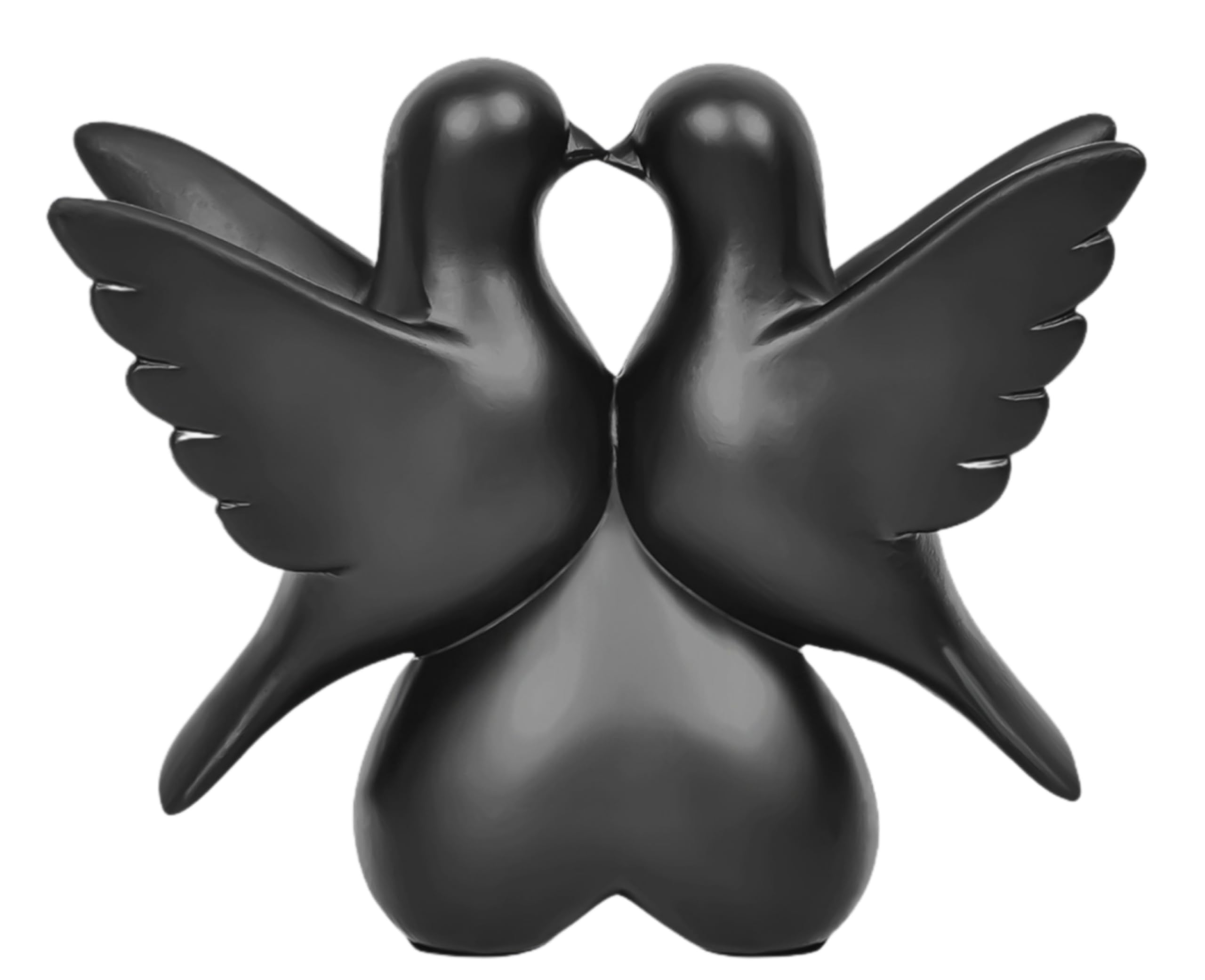 TuyWRA Black Bird Statue Home Decor-Small Animal Figurine,Minimalist Black Bird Sculpture Dark Decor Ornaments for Living Room,Office,Bedroom,Desk,