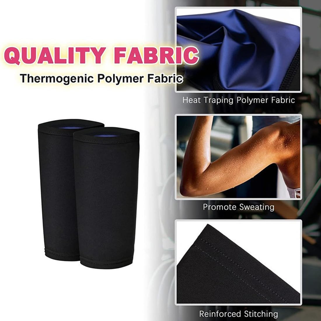 Fascia Braccia Dimagrante 2 Pezzi - Banda Elastica Per Allenamento E Sudorazione - Foto 7