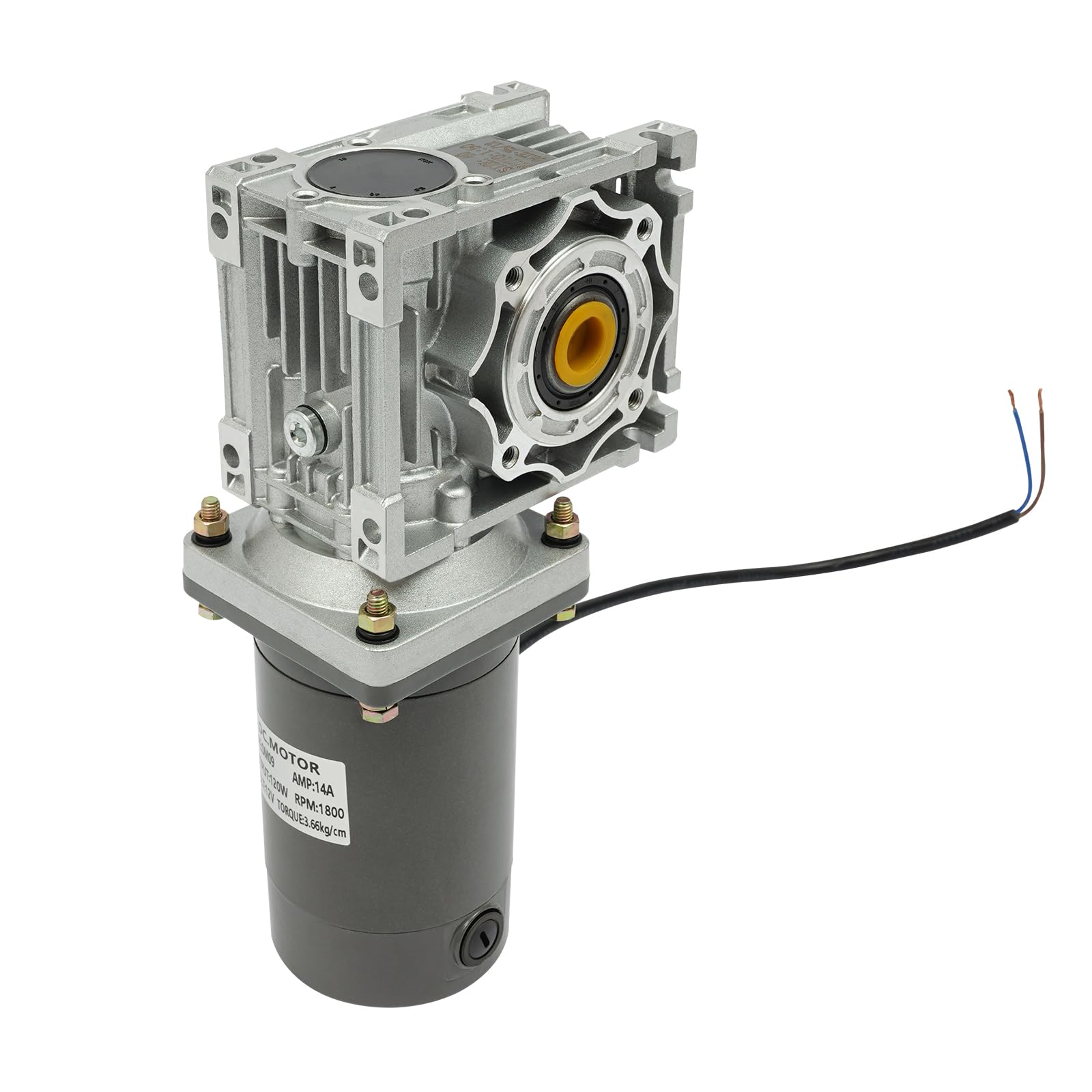 Motor reductor Worm Gear 120 W RV 12 V 1800 rpm aluminio fundido