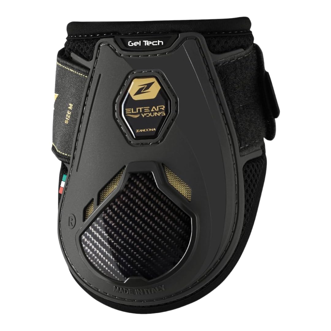 Protège-boulets Zandonà Elite Air Young L noirs avec coque respirante anti-choc
