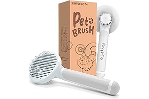 Self Cleaning Slicker Brush for Dogs - Easy Tap Dog Brush for All Hair Types