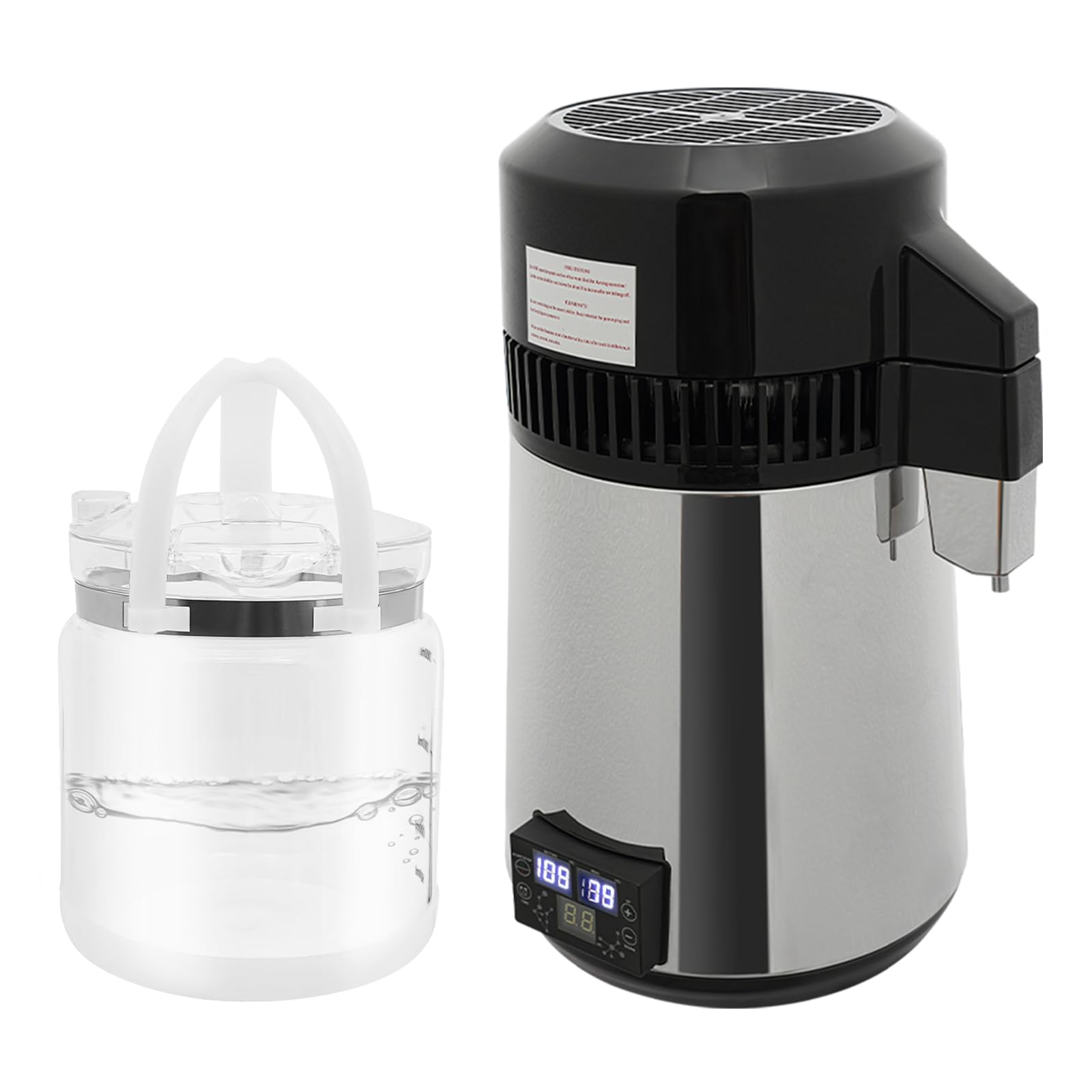 Wasserdestilliergerät 800W Edelstahl 4L Destillierer mit Automatischer Abschaltung