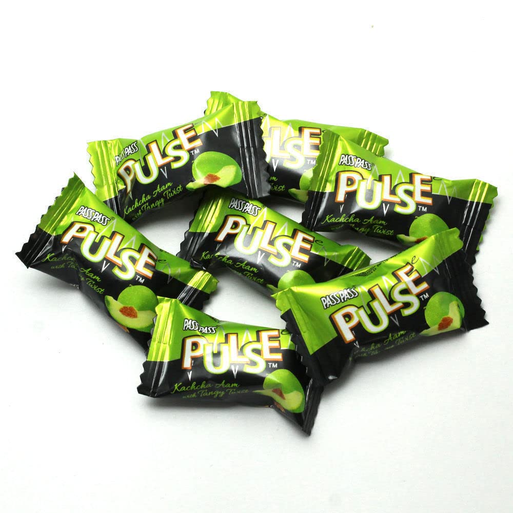 Pulse Candy By Pass Pass Sensational Kacchaa Aam Flavor Candy - 100Pcs With (Mango, 100pc)