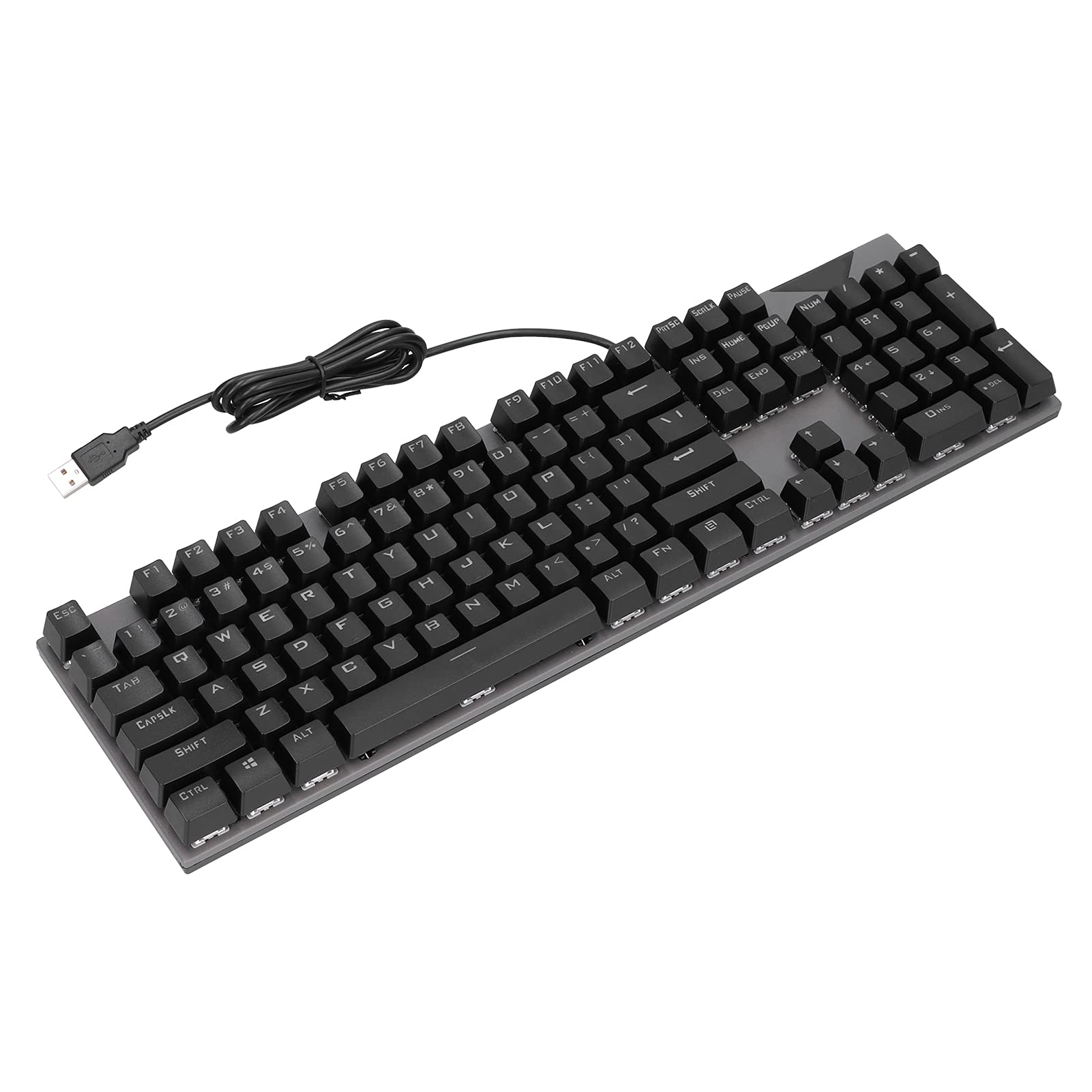 RGB Mechanical Gaming Keyboard, LED Backlit Wired Keyboard with Blue Switches, Anti-Ghosting 104 Keys, Durable Ergonomic Silent Keyboard for PC Gamer, Desktop, for PS4/5
