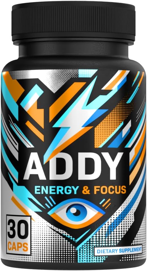 Addy Energy - Focus & Energy Supplement - Brain Booster - Adderall Alternative - Focus, Increase Productivity - Clean Energy - Sharp Focus - 30 Day Supply