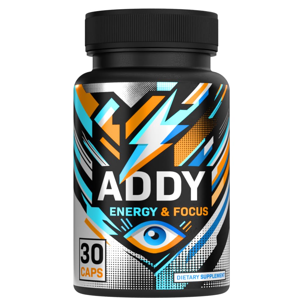 Addy Energy - Focus & Energy Supplement - Brain Booster - Adderall Alternative - Focus, Increase Productivity - Clean Energy - Sharp Focus - 30 Day Supply