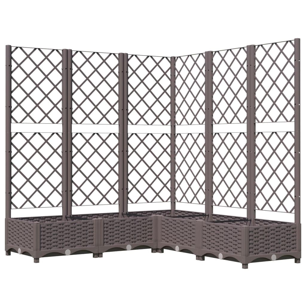 Homgoday Verhoogde plantenbak voor buiten, bloembak voor balkon, verhoogd bloembed voor moestuin, verticale tuin voor buiten, 40 x 40 x 38 cm, van polypropyleen