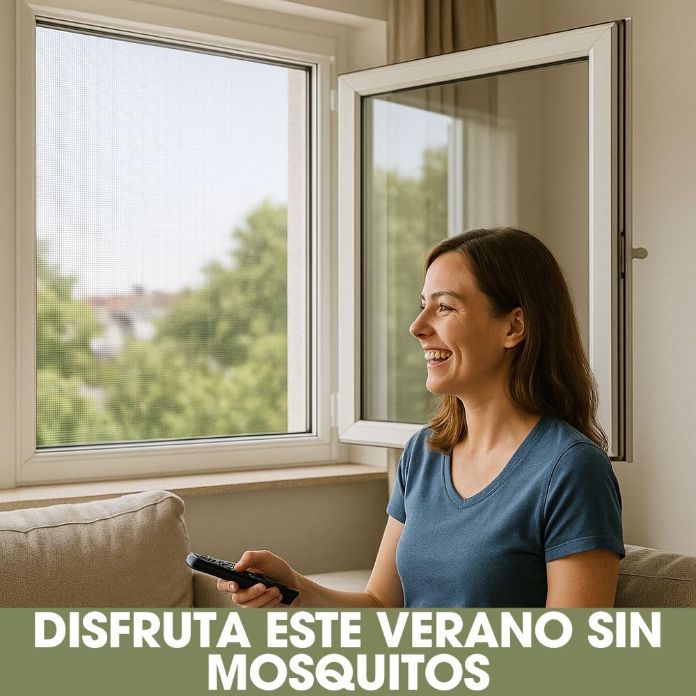 Mosquito Nets for Windows with Velcro 130 x 150 cm Mosquito Net Adjustable Sliding Window Mesh for Windows Without Drilling Mosquito Net Net Window Netting (White) - Image 3