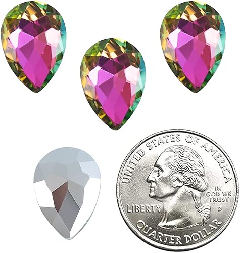 Miniatura 7 de SWTHONY Lágrima de cristal con diamantes de imitación grandes Pointback, piedras preciosas para manualidades, fabricación de joyas, zapatos, cuentas