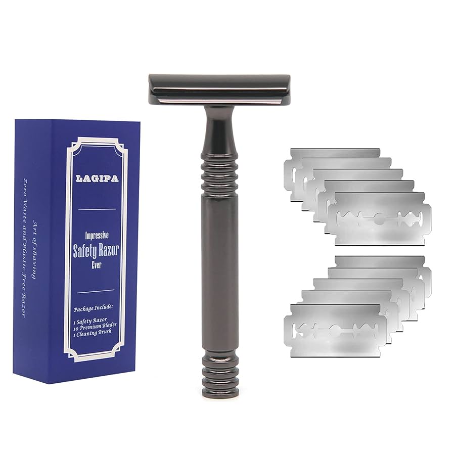 Amazon.co.jp: 両刃剃刀カミソリ、金属製クラシック安全カミソリ