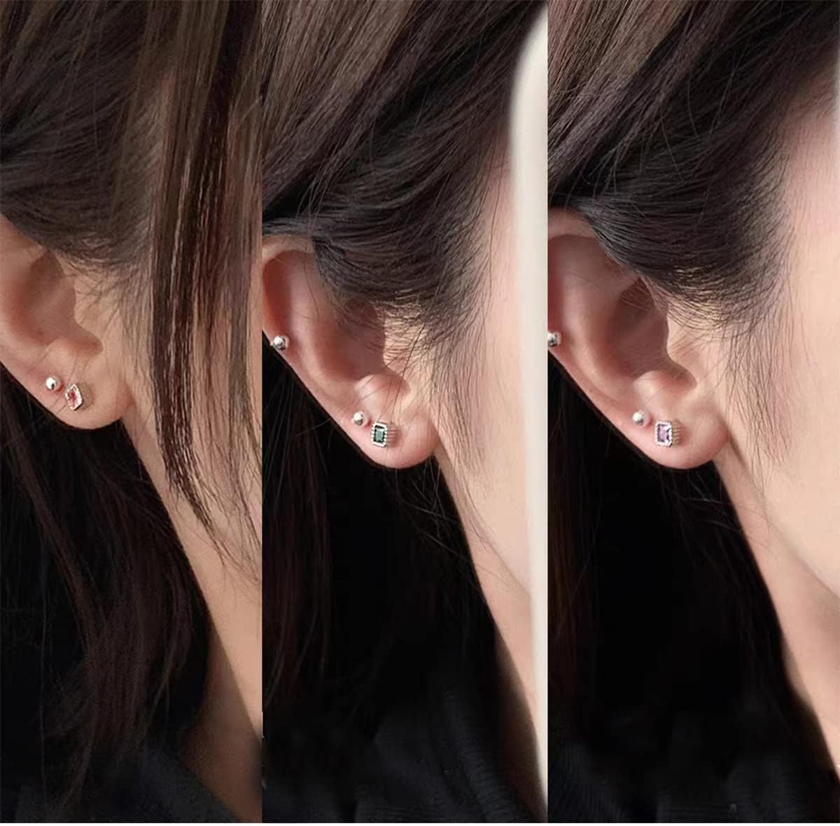 925 Sterling Silver Hypoallergenic Earrings for Women - Sparkly Cubic Zirconia Jewelry Gifts for Sensitive Ears, Christmas Birthday Party, perfect Valentine's Day gift - Image 3