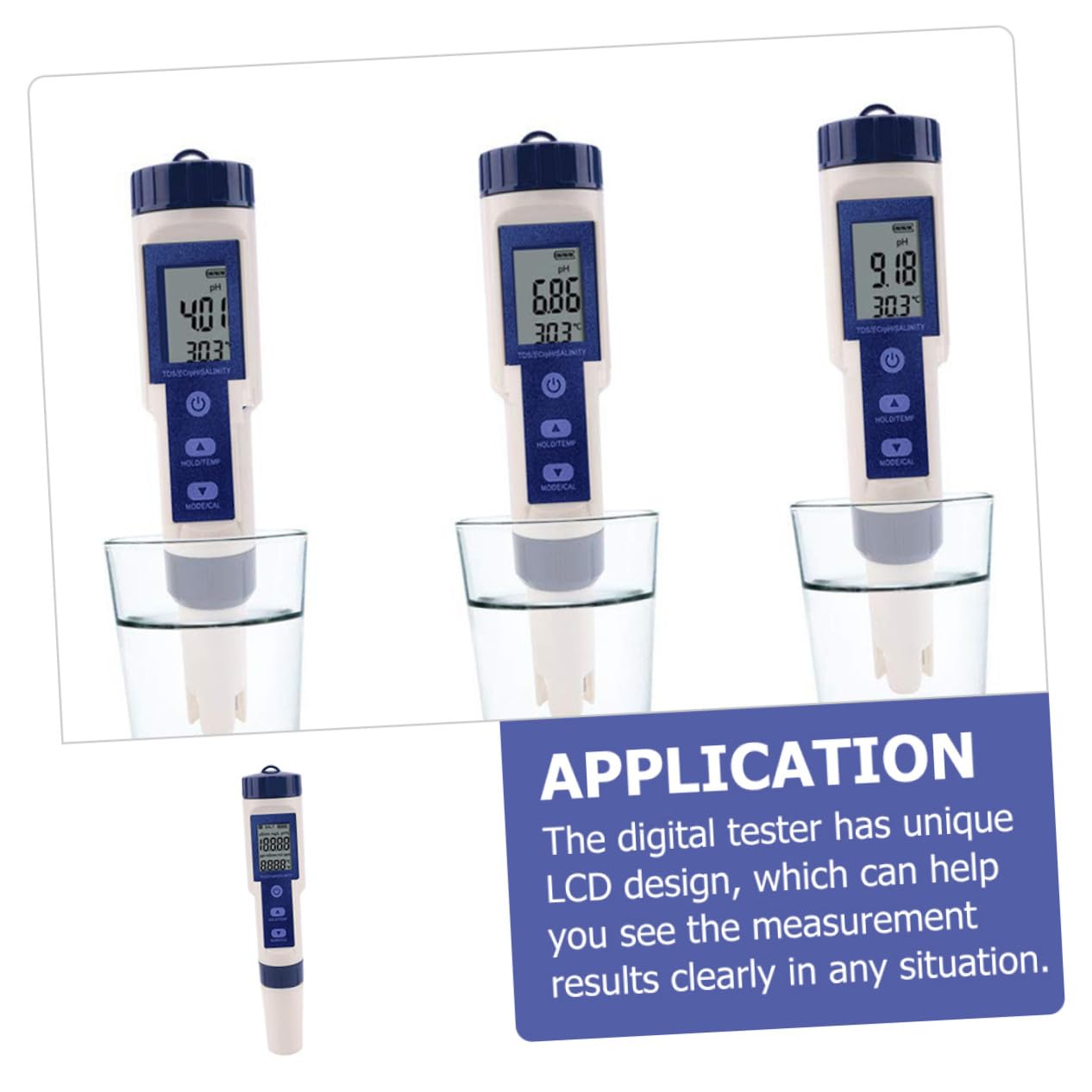KOMBIUDA Medidor Digital de Salinidad para Piscina y Acuario Alta Precisión, Diseño Único LCD y Material Plástico Resistente, Adecuado para Tanques de Peces
