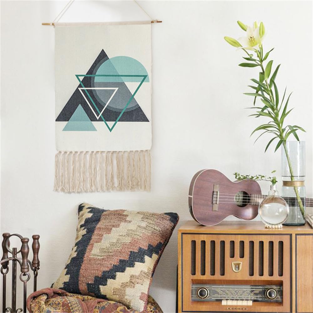Bmidrut C3 Macrame Woven Wall Hanging Tapestry Home Decor Boho Bohemian Wall Art For Home Apartment Dorm Room Backdrop 50X85cm