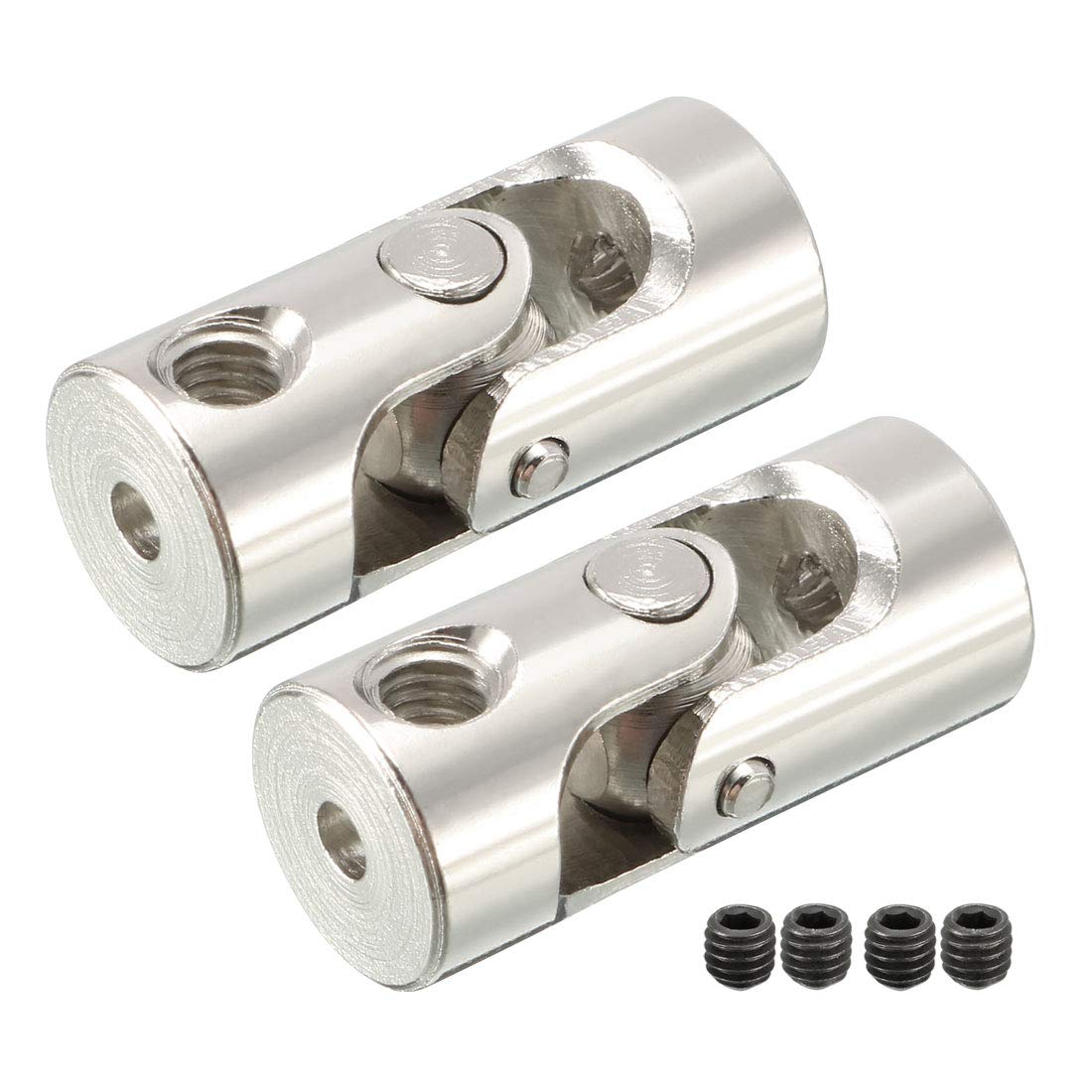 Accouplement Arbre Rotatif 2mm à 2mm - Joint Universel Coupleur L18 X D8 (Pack 3) Sourcing Map