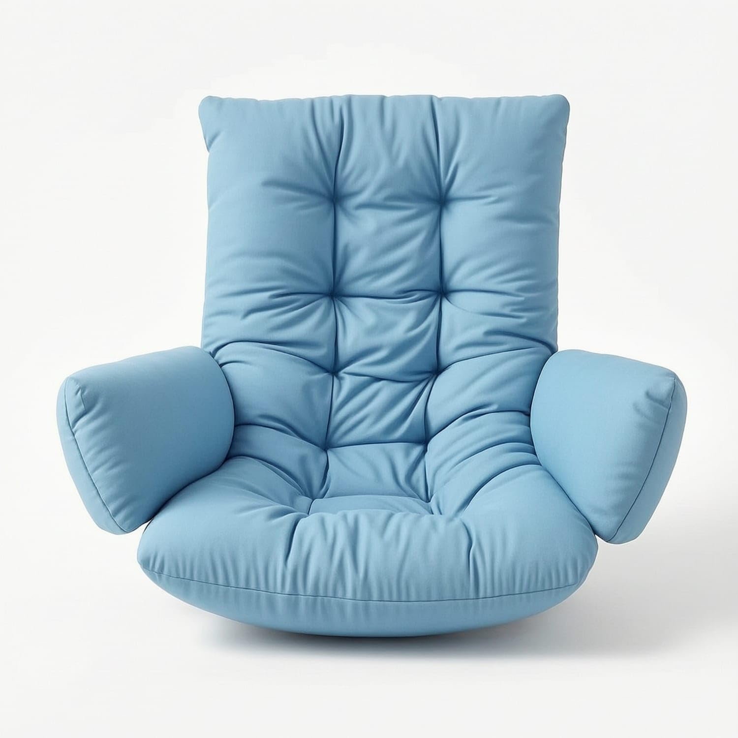 Tufted Hanging Swing Egg Chair Cushion Padded Egg Chair Cushion Quilted Soft for Patio, Balcony, Sunroom, Reading Corner, Sky Blue, Regular Thickened-image-39