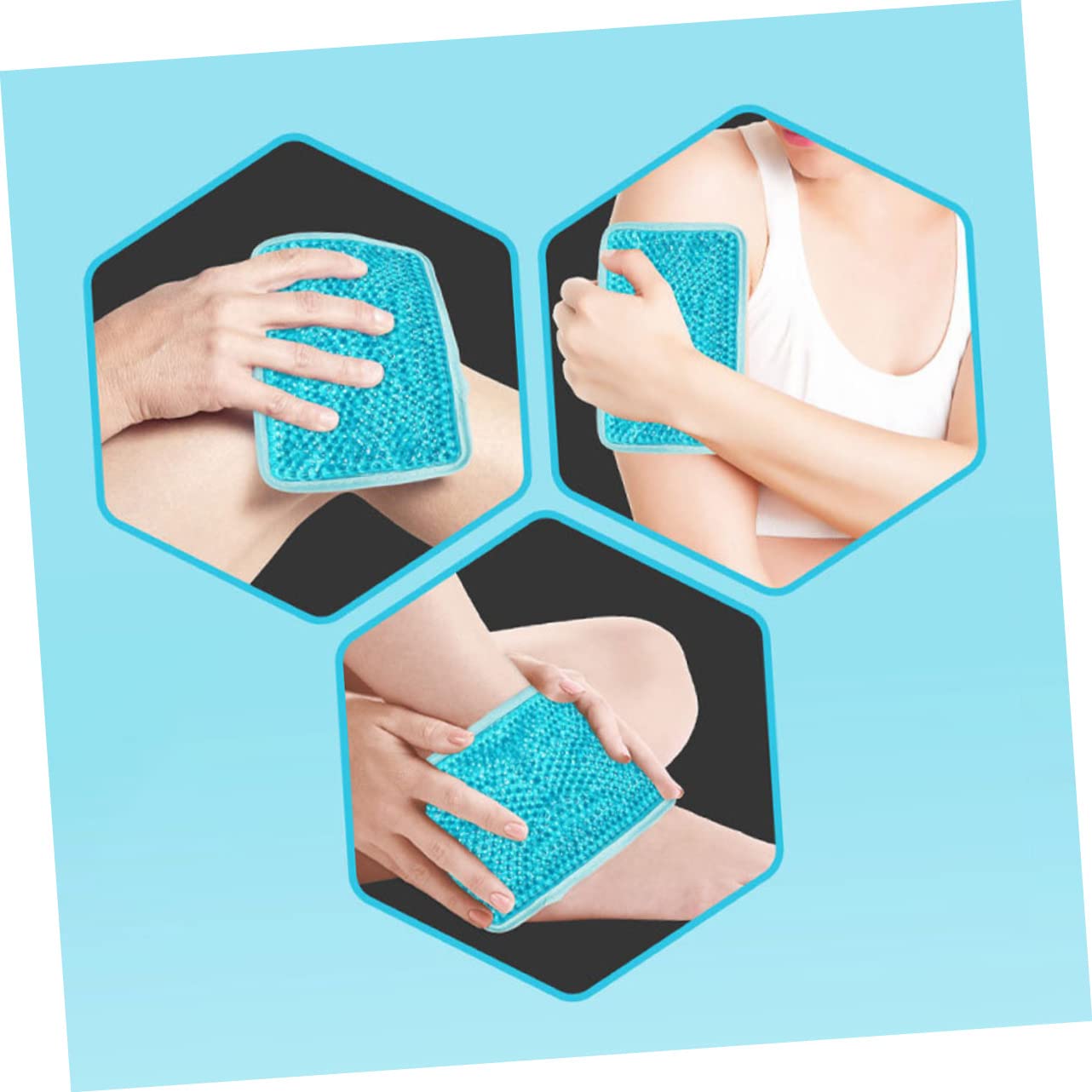 PACKOVE Impacco Ghiaccio in Gel Borsa Refrigerante Portatile Impacco Caldo-freddo Riutilizzabile Gel Innocuo Per Ferite e Bevande Pvc Resistente Per Sicurezza e Tenuta