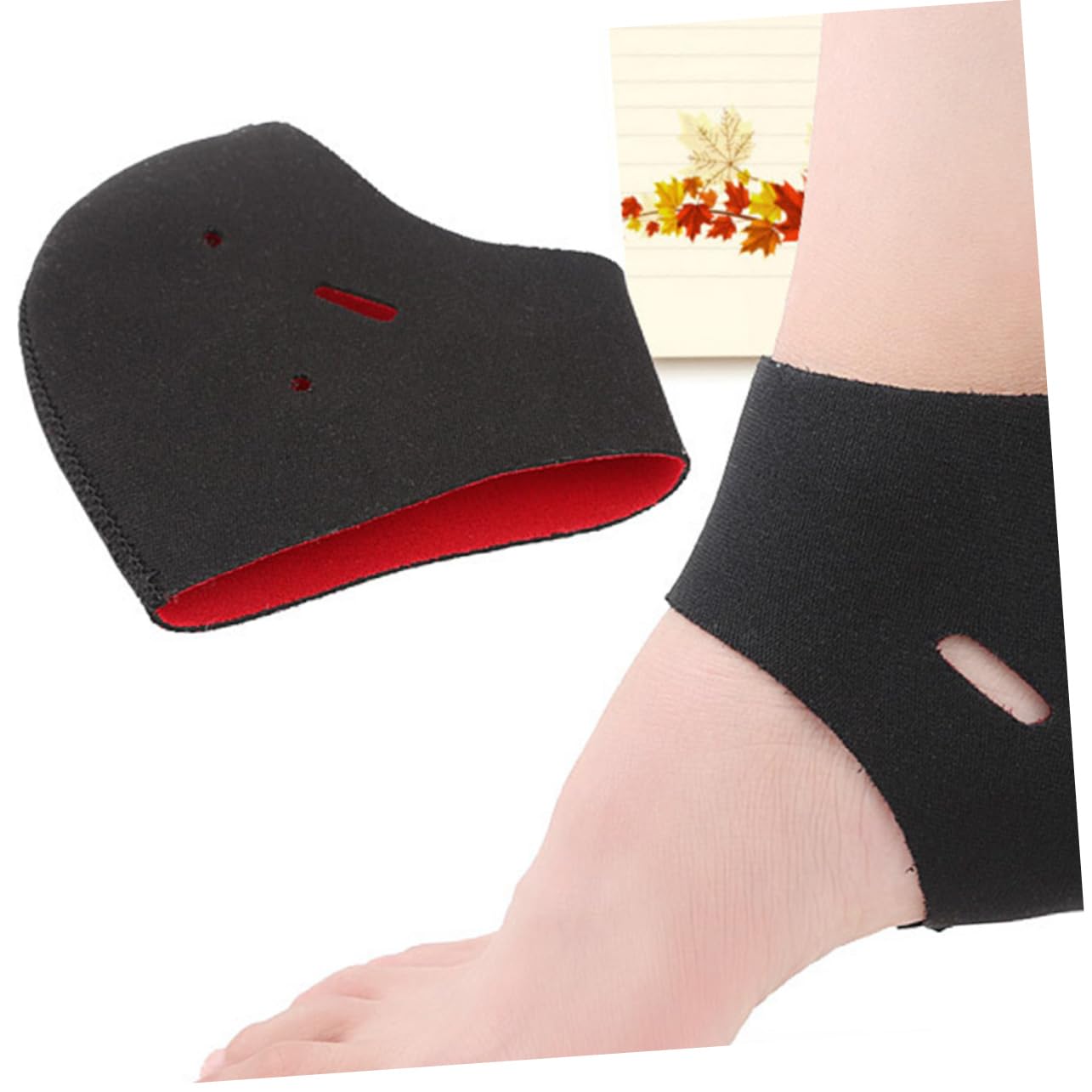 Beavorty Ankle Sock for Dry Heels 4 Pairs Heel Protector Anti-Cracking Socks Heel Socks Heel Cover Heat Socks Heel Protector Sock