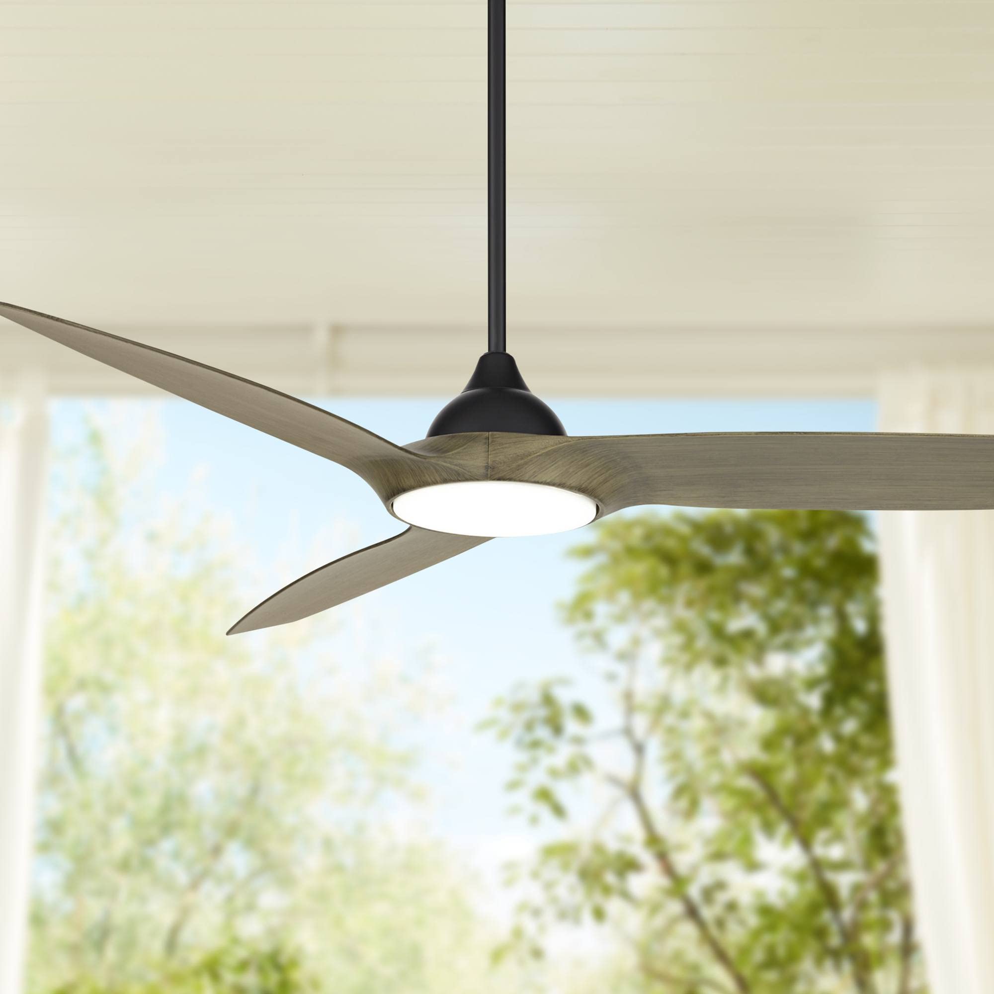 Buy Casa Vieja 56" Olympia Modern 3 Blade Outdoor Ceiling Fan with LED