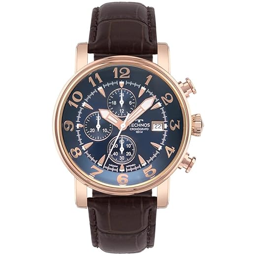 Relógio TECHNOS cronógrafo marrom masculino JS15ENC/0A