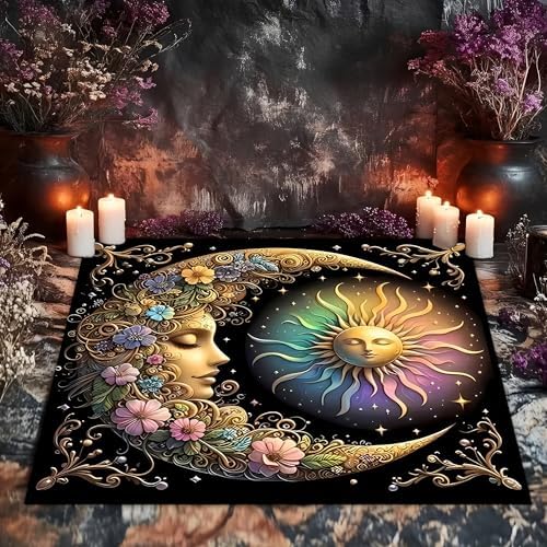 Mantel de tarot cuadrado de 29,5 pulgadas