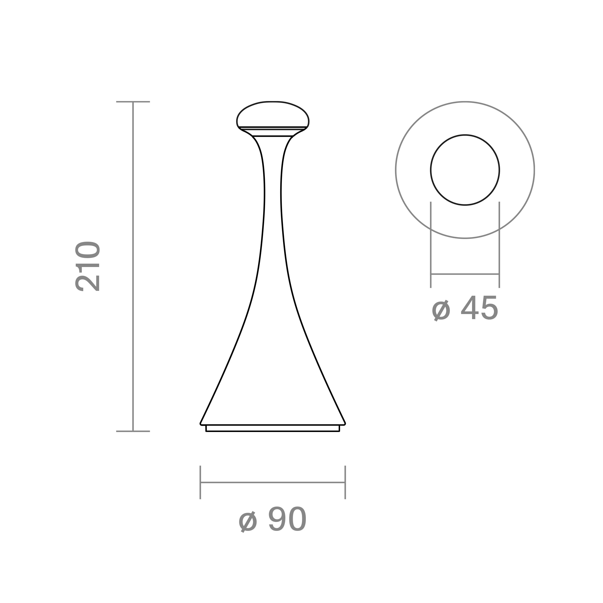 SIGOR Nudrop mini - Dimmbare kleine LED Akku-Tischlampe Indoor & Outdoor, Höhe 21 cm, aufladbar mit easy-connect puk, 7 h Leuchtdauer, salbeigrün