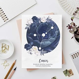 NAUTANKISHAALA - Zodiac Sign Cancer Diary Notebook - Size A5 | 8 in * 6 in | Unruled | 80 GSM| Birthday Gifts and for Office and School and Personal Use | Printed Designer Quirky Notebook