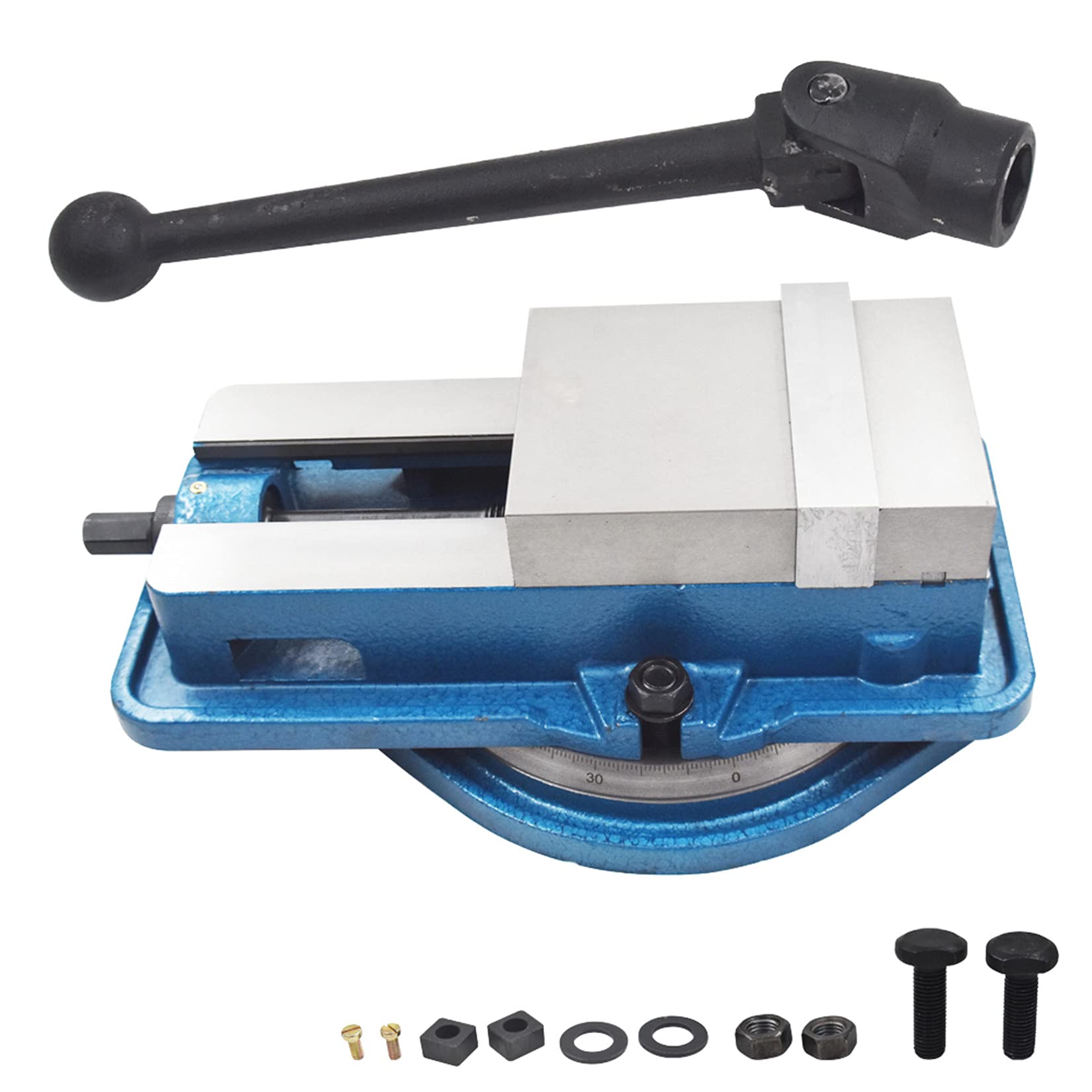 findmall 6 Inch Heavy Duty Milling Vise with 360 Degrees Swiveling Base and High Accuracy Clamping