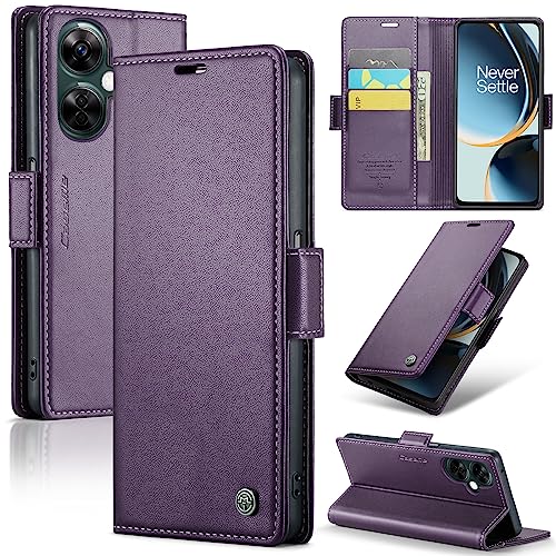 Taneny for Oneplus Nord N30 5G Case,[RFID Blocking] PU Leather Wallet Flip Folio Case with Card Holder Kickstand Shockproof Phone Cover for Oneplus Nord N30 5G 2023 (Purple)
