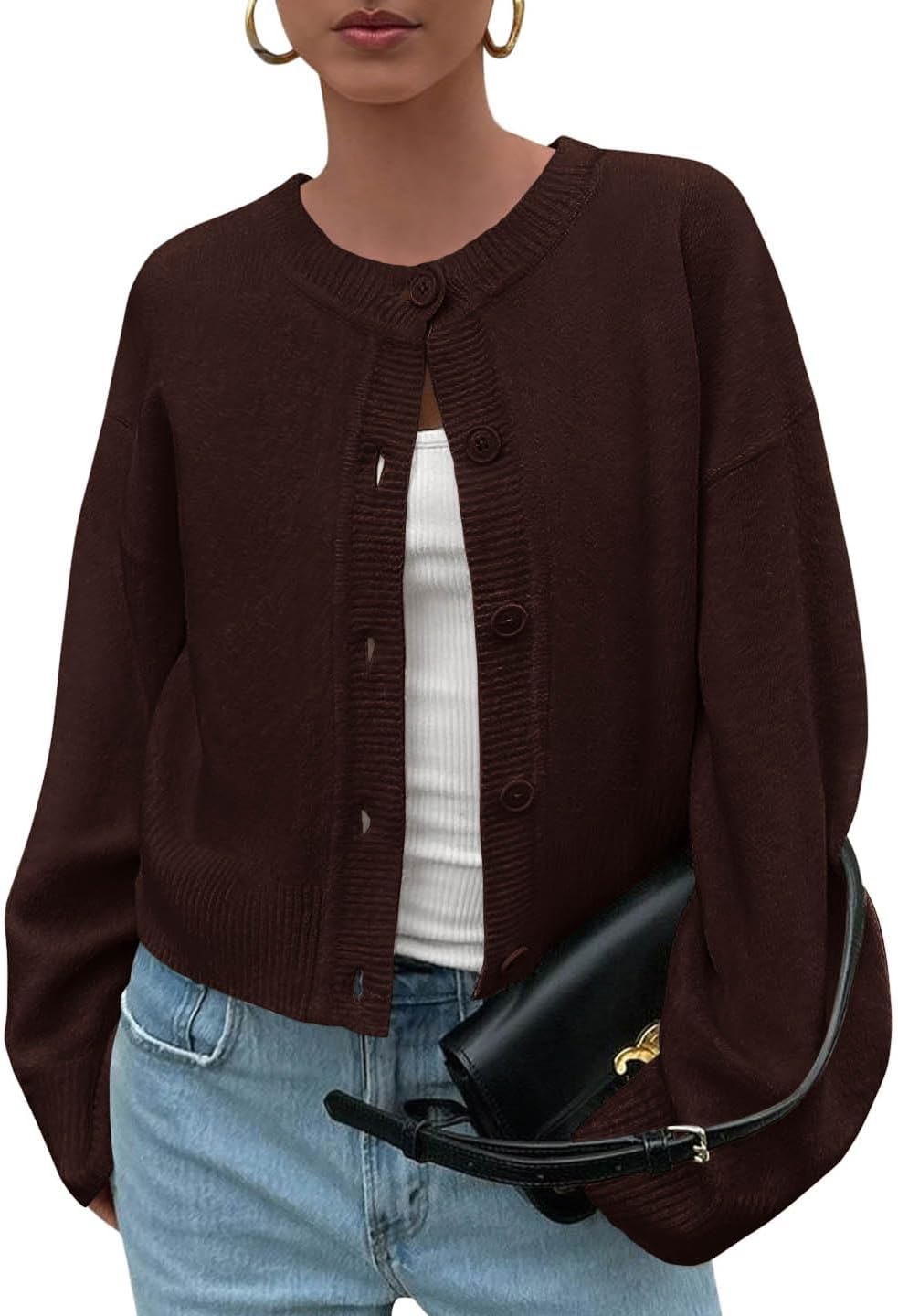 KIRUNDO Cardigan Sweaters for Women Fall Trendy Long Sleeve Chunky Knit Button Up Oversized Winter Jacket Casual Outwear