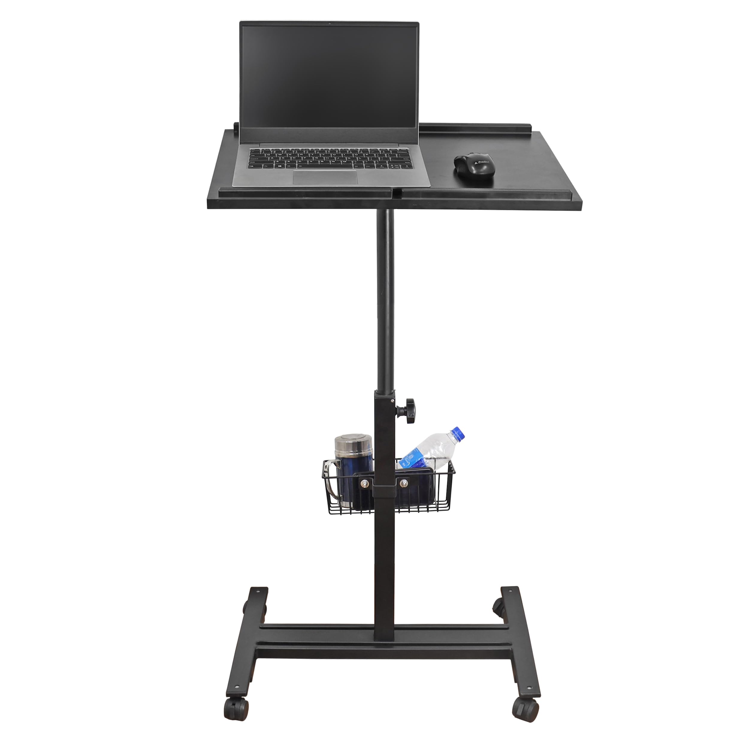 Isomars 360° Standing Table Multipurpose Laptop Table Hospital Table Study Desk, Caster Lockable Wheels, with Adjustable Height & Angle for Breakfast, WFH & Online Classes, Sit Stand Table (Black) (B0CFHHJFDB) Amazon Price History, Amazon Price Tracker