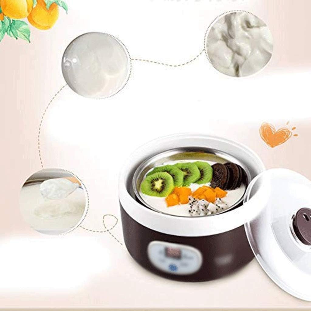 Automatic Yogurt Maker, 1L Household Electric Automatic Yogurt Maker with Stainless Steel Inner Container