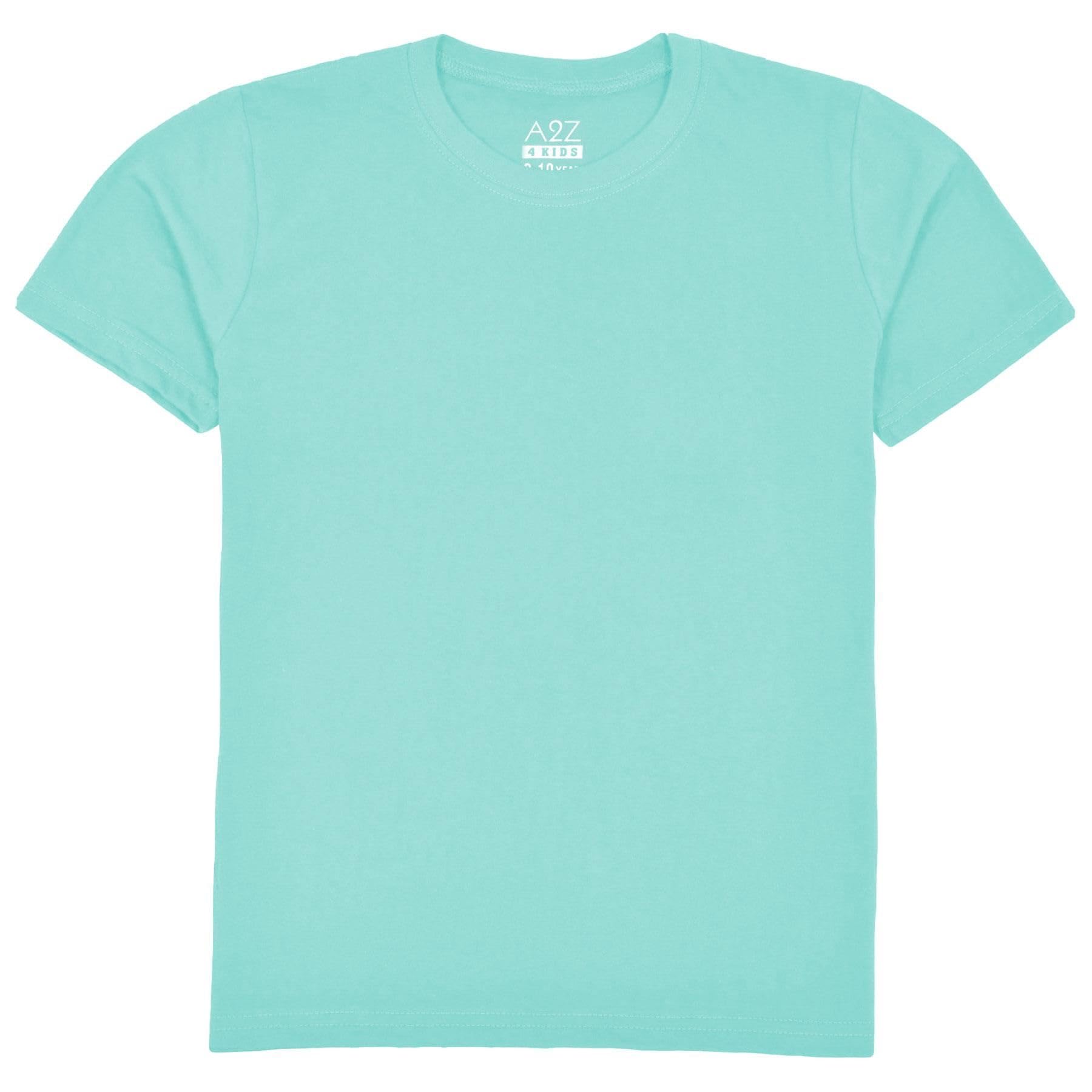 A2z 4 Kids Boys Aqua Cotton T-Shirt Plain - Pl T Shirt 13