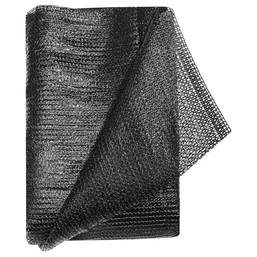 e.share Shade Cloth, 40%-50% Sunblock UV Protection, 20 FT X 30 FT can Custom Size Sun Mesh Net for Garden Plant Cover, Flowers and Greenhouse, Black