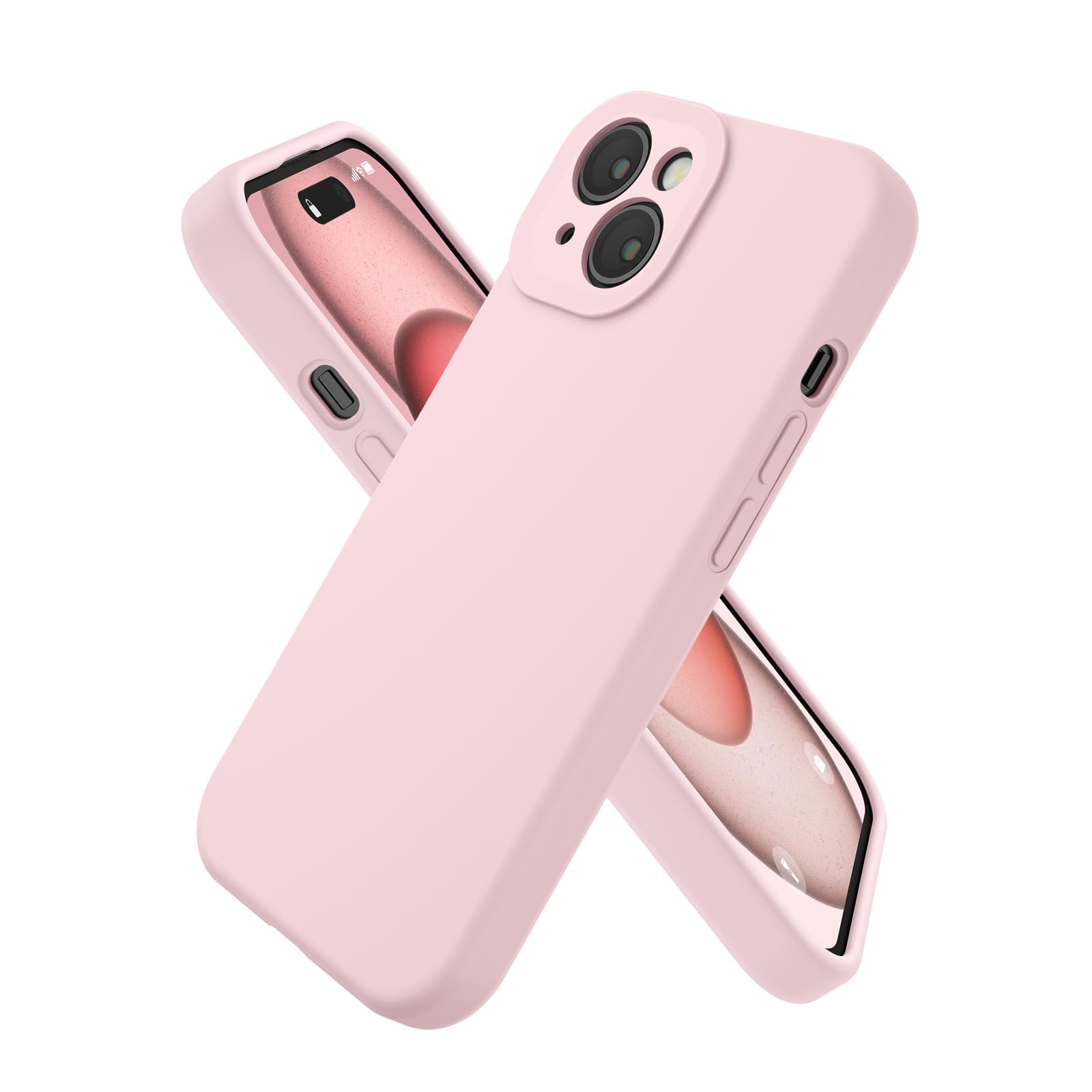 Vancle Liquid Silicone Case for iPhone 15 6.1 inch,[Enhanced Camera Protection] [Soft Anti-Scratch Microfiber Lining] Shockproof Phone Case Cover for iPhone 15 (Moranti Pink)