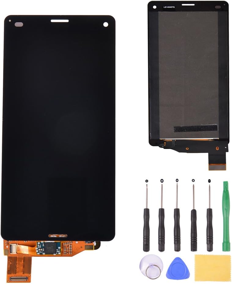 LSHtech LCD Display Touch Screen Digitizer Assembly for Sony Z3 Mini Compact D5803 D5833 with free tools